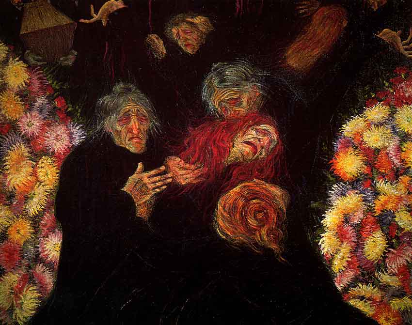 Mourning (1910) – Umberto Boccioni Tablo