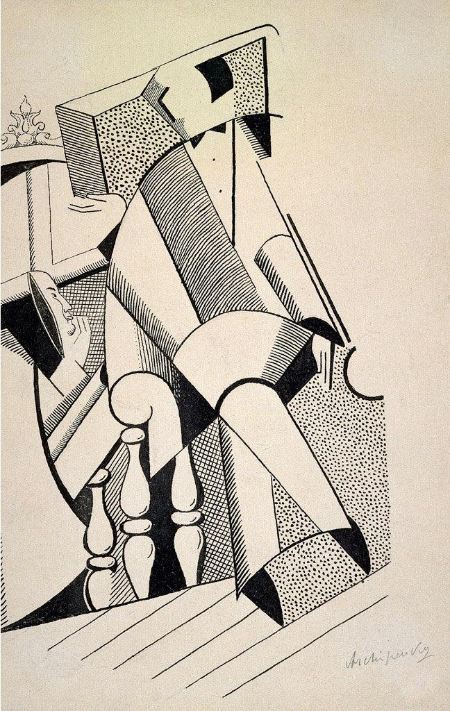 Movers Verso (Untitled) (1918) - Olexandr Archipenko Tablo