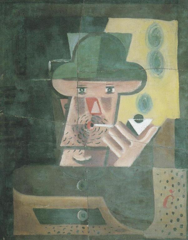 Muž s dýmkou (1920) - Josef Čapek Tablo