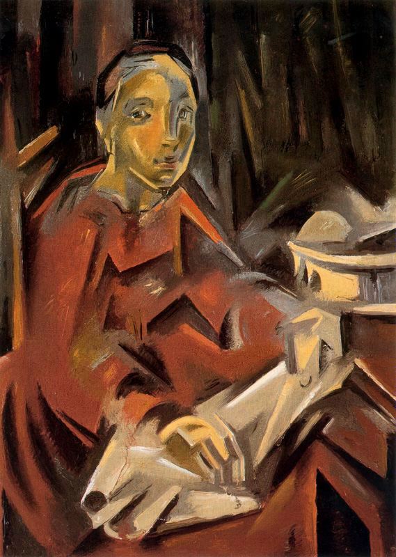 Mujer Sentada (1928) - María Blanchard Tablo