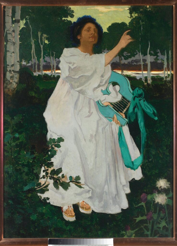 Muse (1897) - Józef Mehoffer Tablo