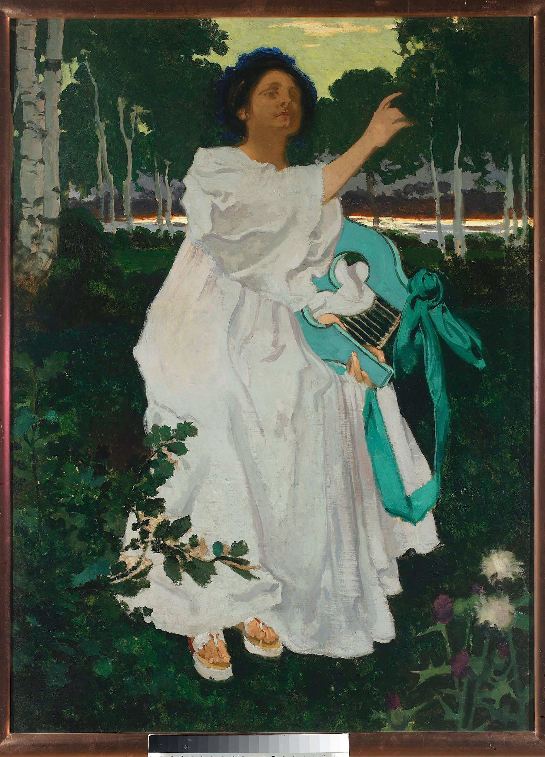 Muse (1897) - Józef Mehoffer Tablo