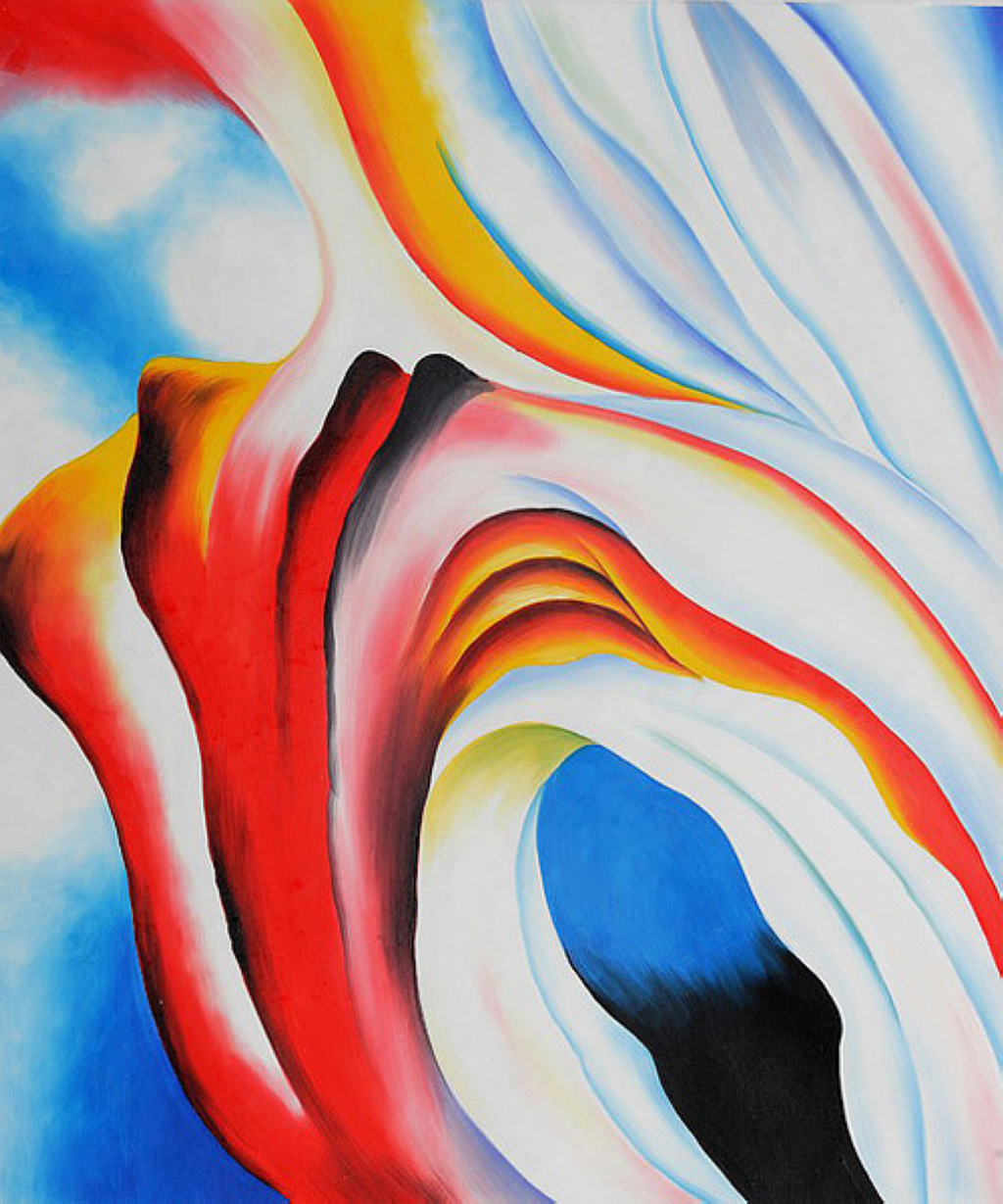 Music Pink and Blue (1918) - Georgia O'Keeffe Tablo
