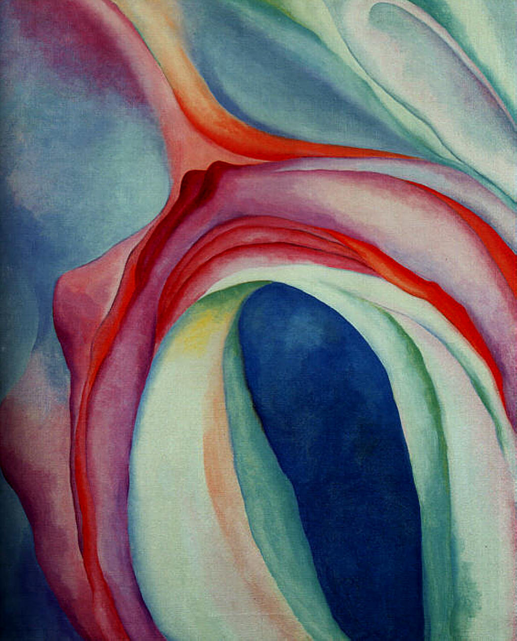 Music Pink and Blue II (1918) - Georgia O'Keeffe Tablo