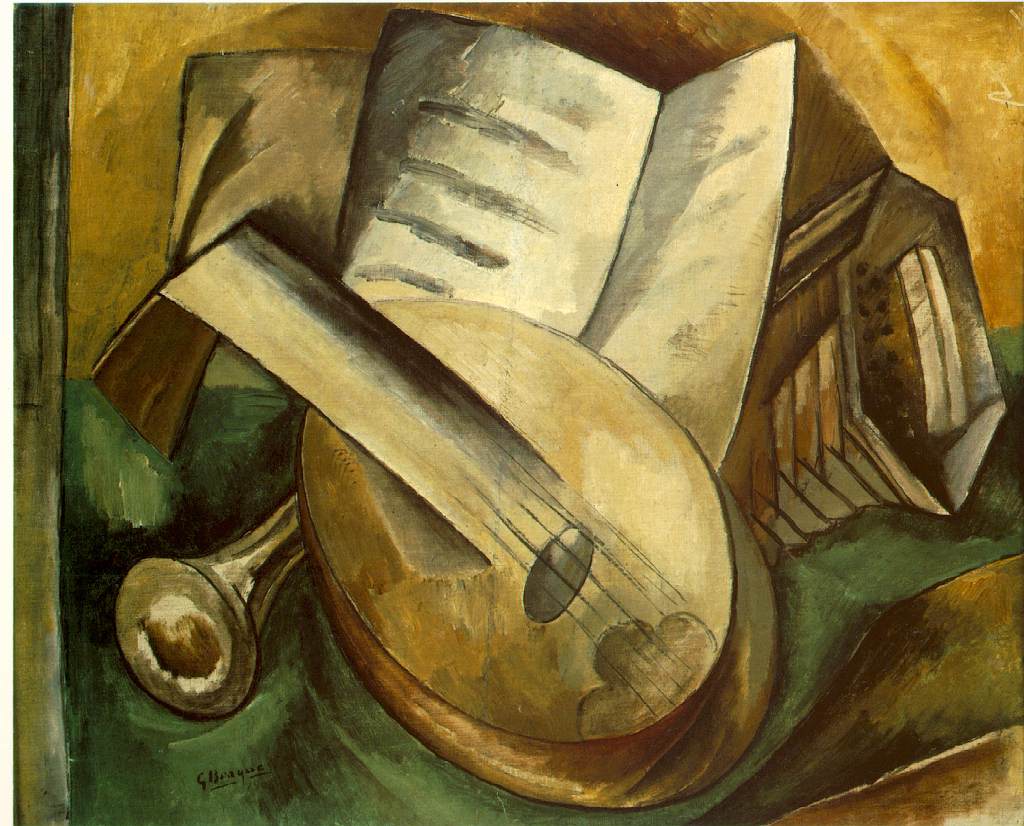 Musical Instruments (1908) - Georges Braque Tablo