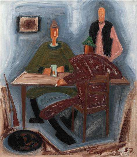 Myslivci v hospodě (1937) - Josef Čapek Tablo