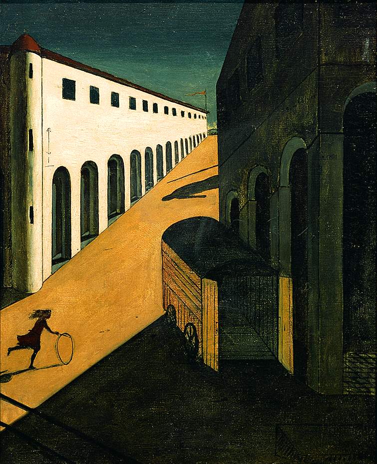 Mystery and Melancholy of a Street (1914) – Giorgio de Chirico Tablo