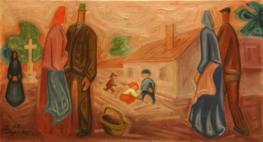 Náves (1938) - Josef Čapek Tablo