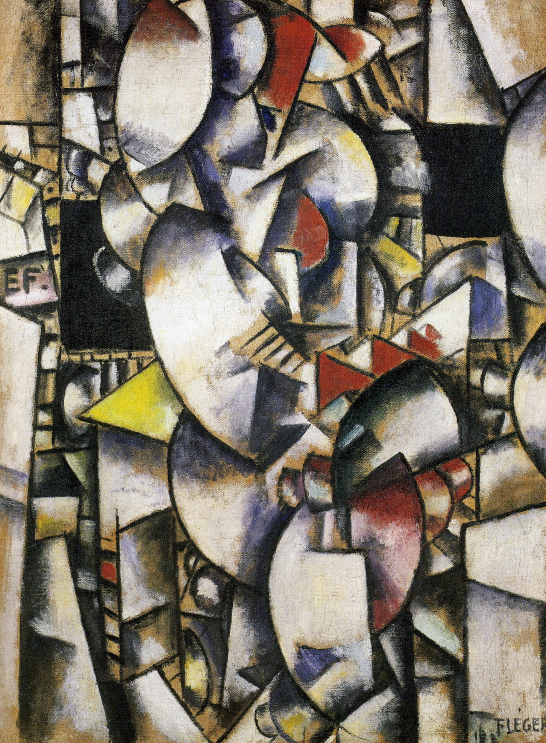 Naked model in the workshop (1912) - Fernand Léger Tablo
