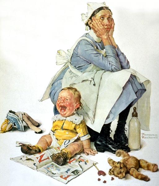 Nanny (1936) - Norman Rockwell Tablo