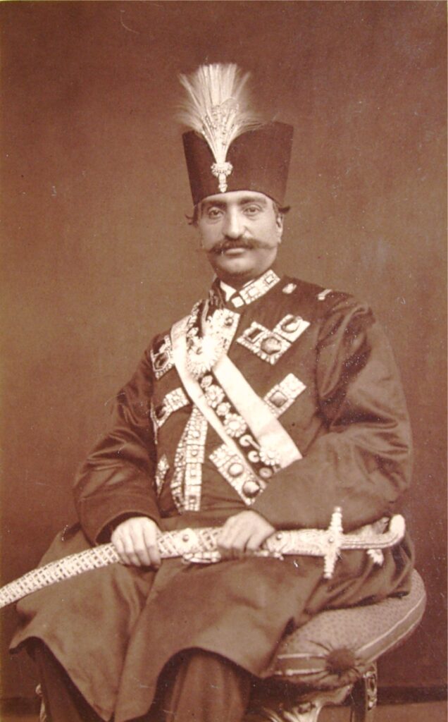Naser Al Din Shah Qajar, Shah from Persia - Félix Nadar Tablo