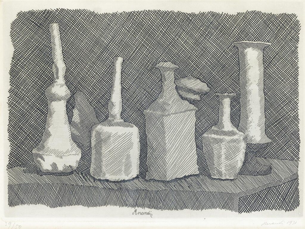 Natura Morta a Grandi Segni (1931) - Giorgio Morandi Tablo