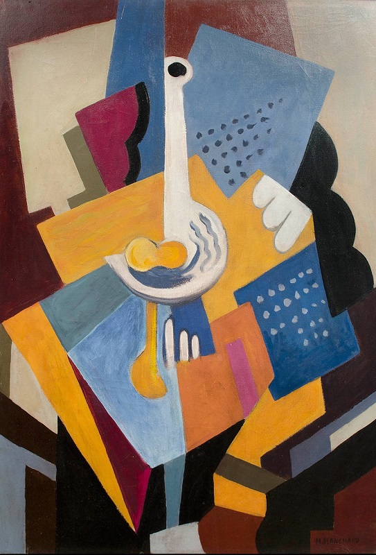 Naturaleza Muerta Con Copa De Frutas (1918) - María Blanchard Tablo