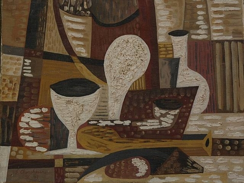 Nature morte à la pipe (1943) - Serge Charchoune Tablo