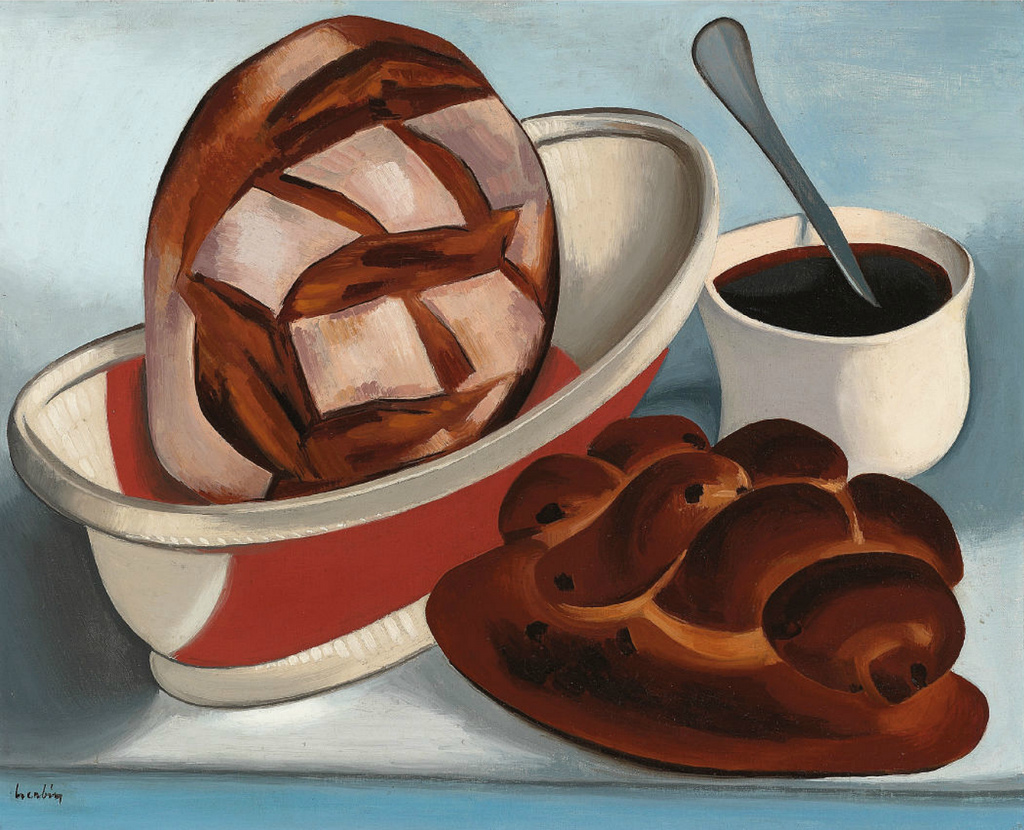 Nature morte à la tasse de café (1926) - Auguste Herbin Tablo