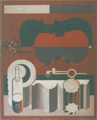 Nature morte au violon rouge (1920) - Le Corbusier Tablo
