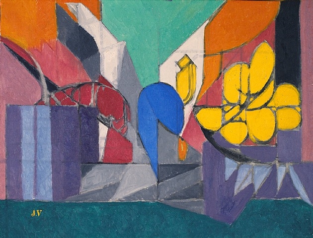 Nature morte aux fleurs jaunes (1956) - Jacques Villon Tablo