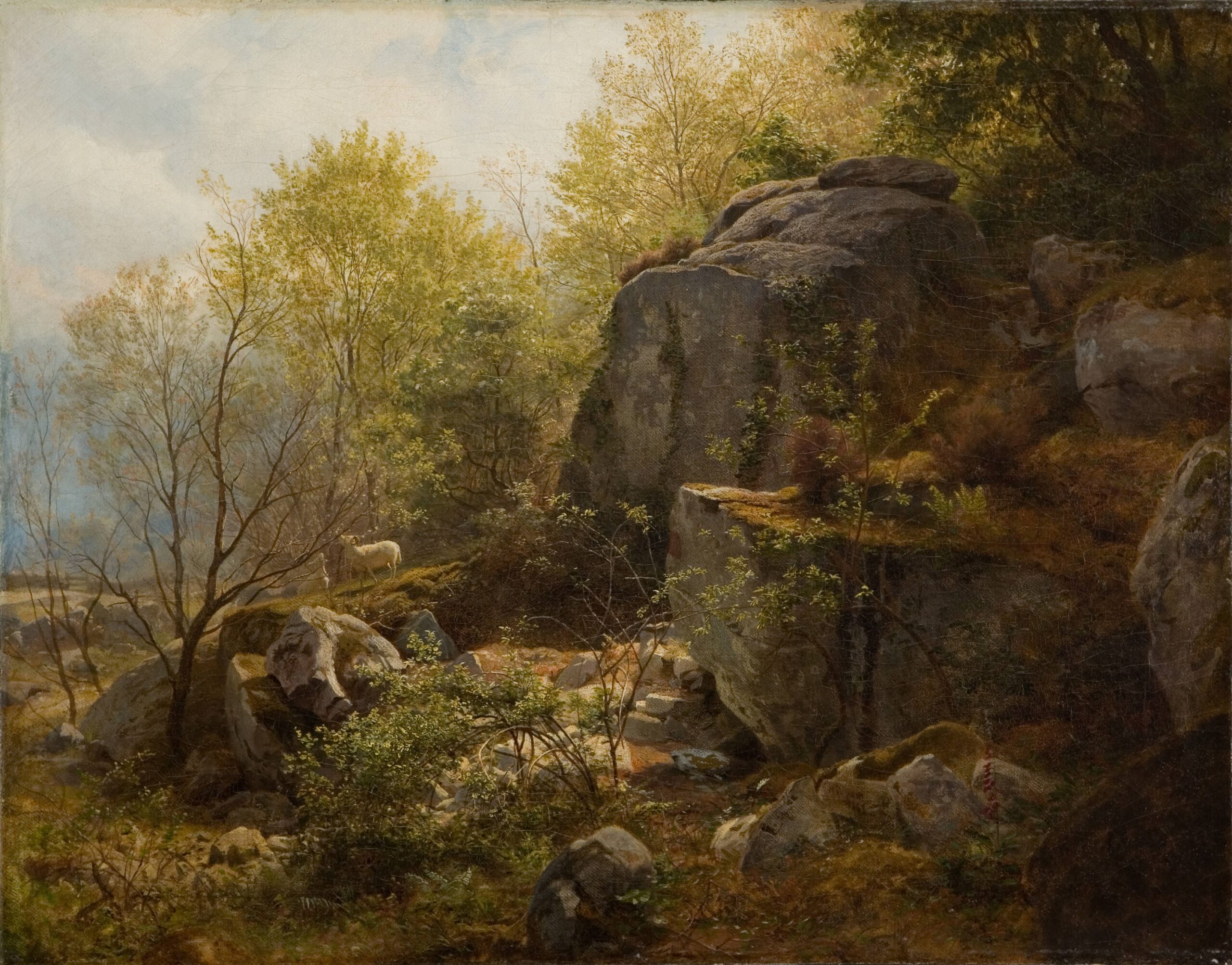 Near Conway, North Wales (1868) - Alexander Helwig Wyant Tablo