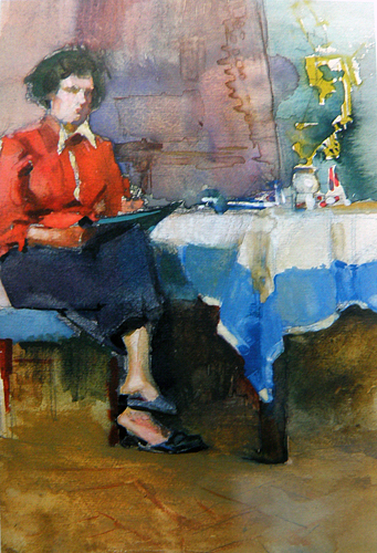 Near the Table (1950) - Viktor Zaretsky Tablo