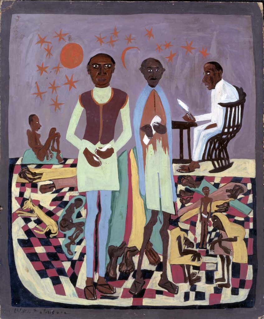 Nehru and Gandhi (1945) – William H. Johnson Tablo