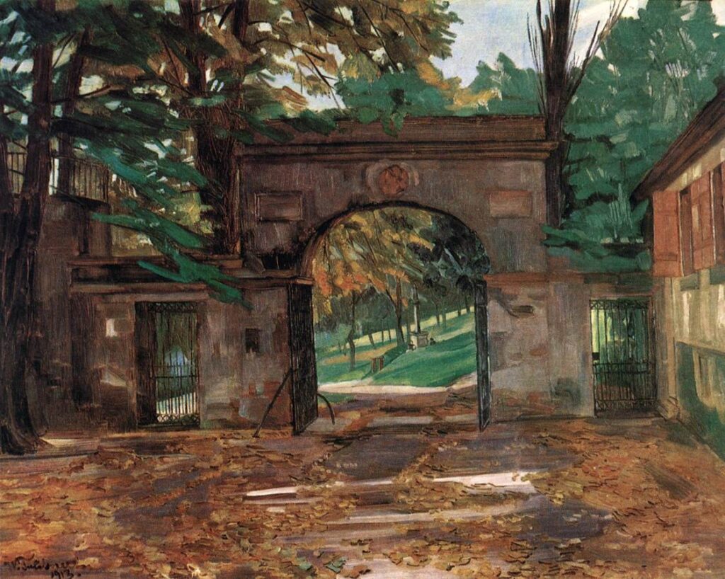 Neuburg Gates, Heidelberg (1913) - Wilhelm Trübner Tablo