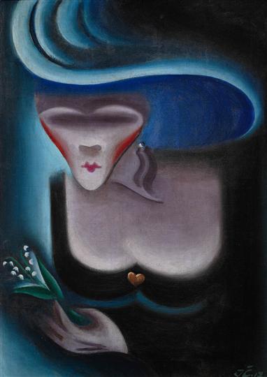 Nevěstka s konvalinkami (1917) - Josef Čapek Tablo