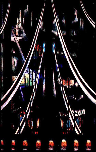 New York Interpreted V, The Bridge - Joseph Stella Tablo