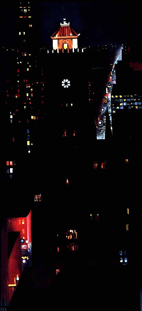 New York Night (1929) - Georgia O'Keeffe Tablo