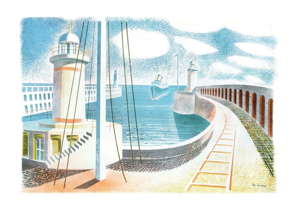 Newhaven Harbour (1937) - Eric Ravilious Tablo