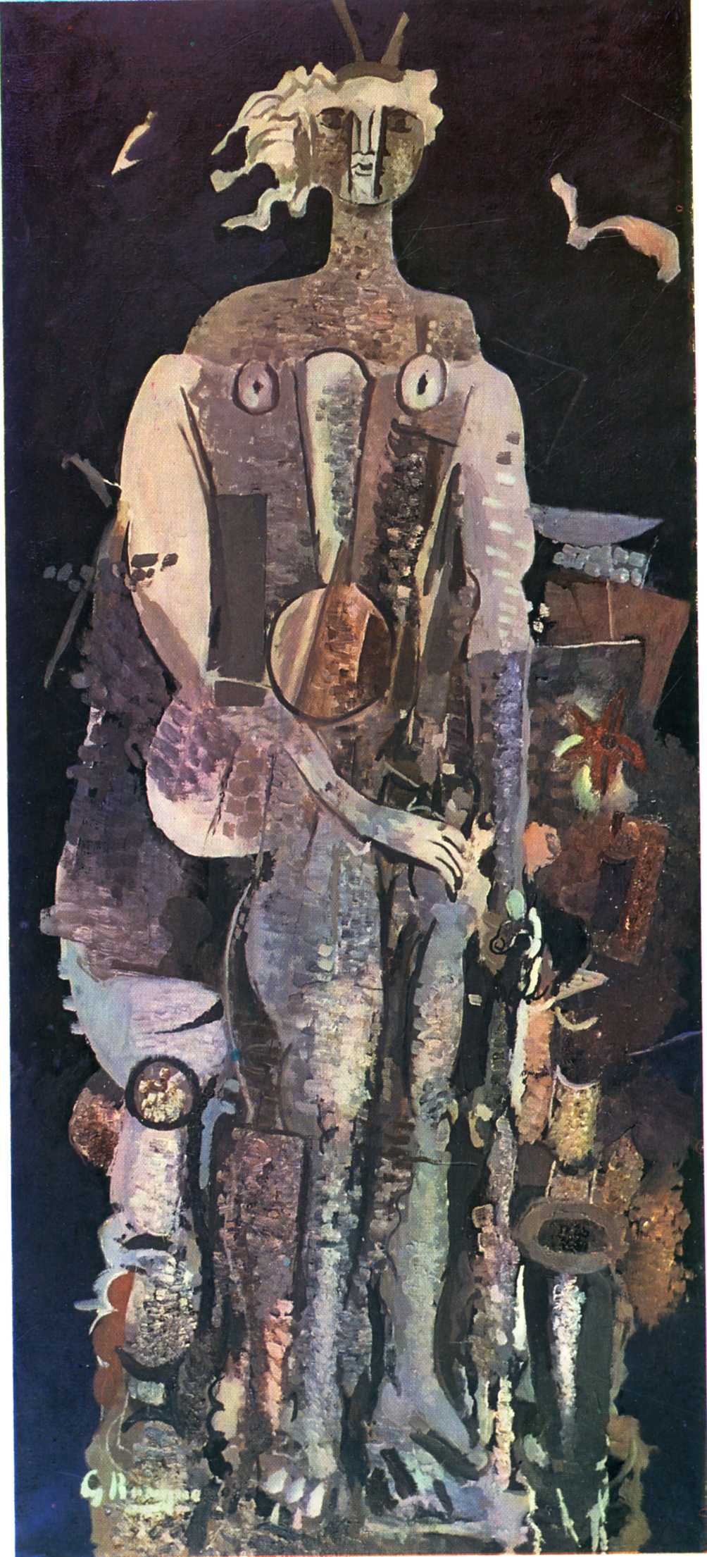 Night (1951) - Georges Braque Tablo