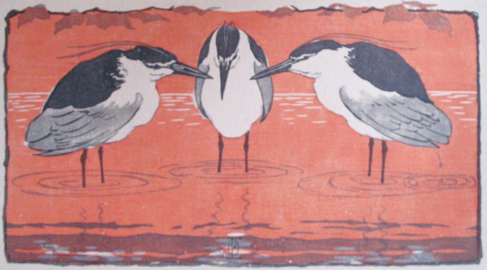 Night Herons (1896) – Otto Eckmann Tablo