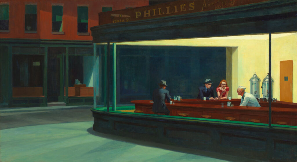 Nighthawks (1942) - Edward Hopper Tablo
