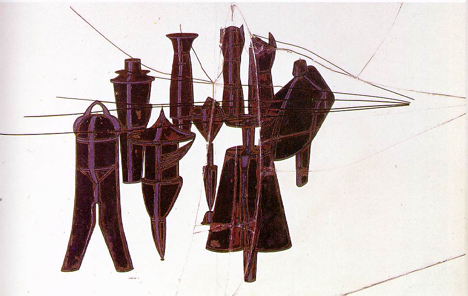 Nine malice moulds (1915) – Marcel Duchamp Tablo