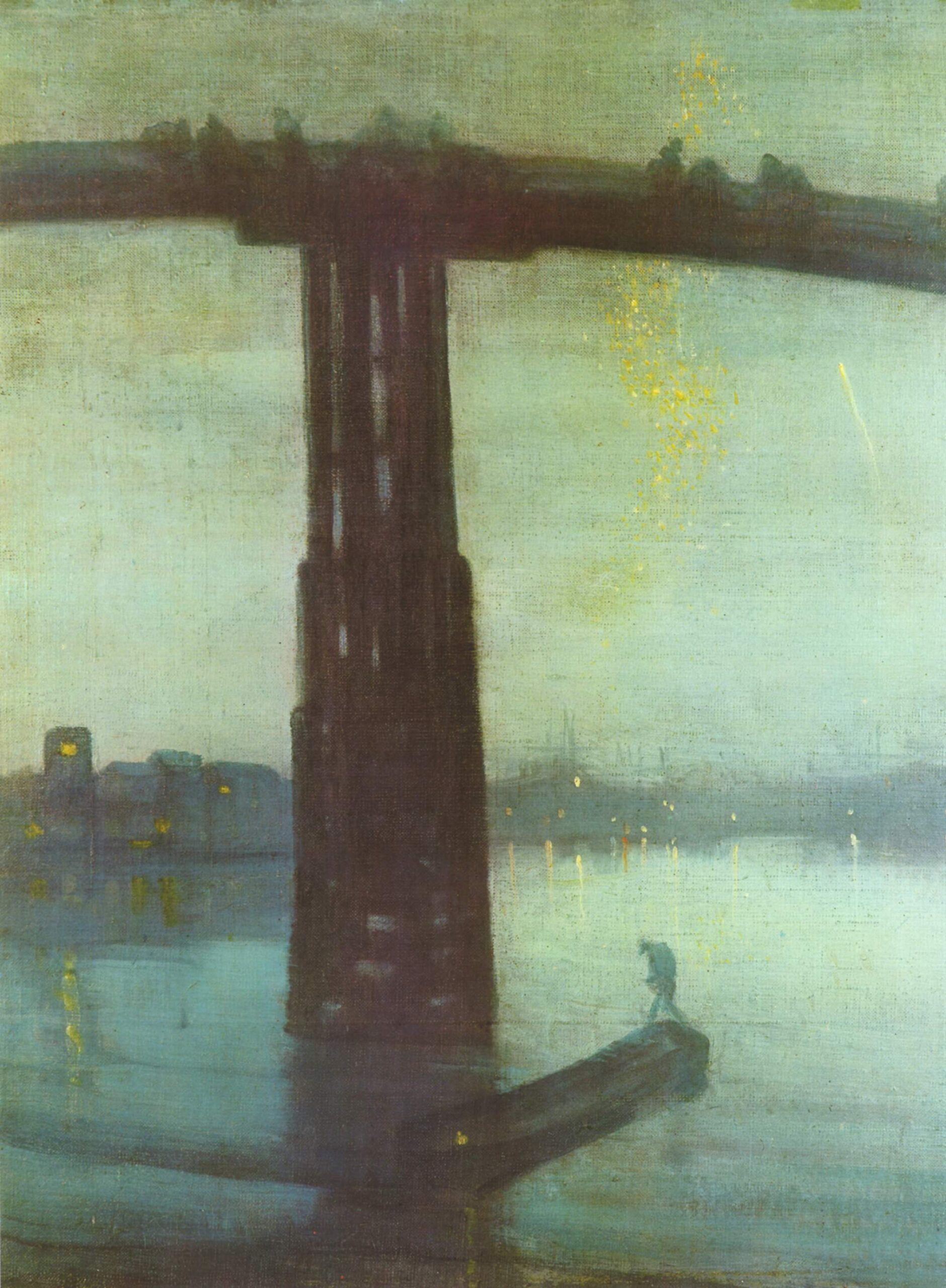Nocturne Blue and Gold – Old Battersea Bridge (1872) - James McNeill Whistler Tablo