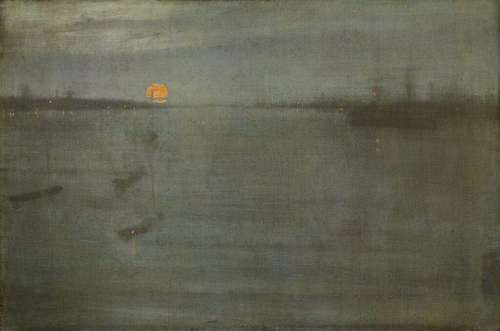 Nocturne Blue and Gold – Southampton Water (1872) - James McNeill Whistler Tablo