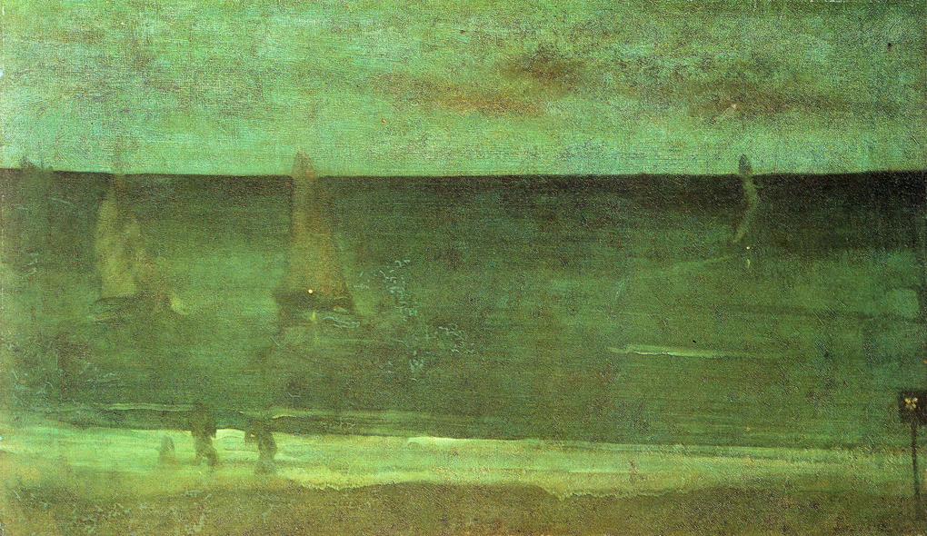 Nocturne Blue and Silver Bognor (1872) - James McNeill Whistler Tablo
