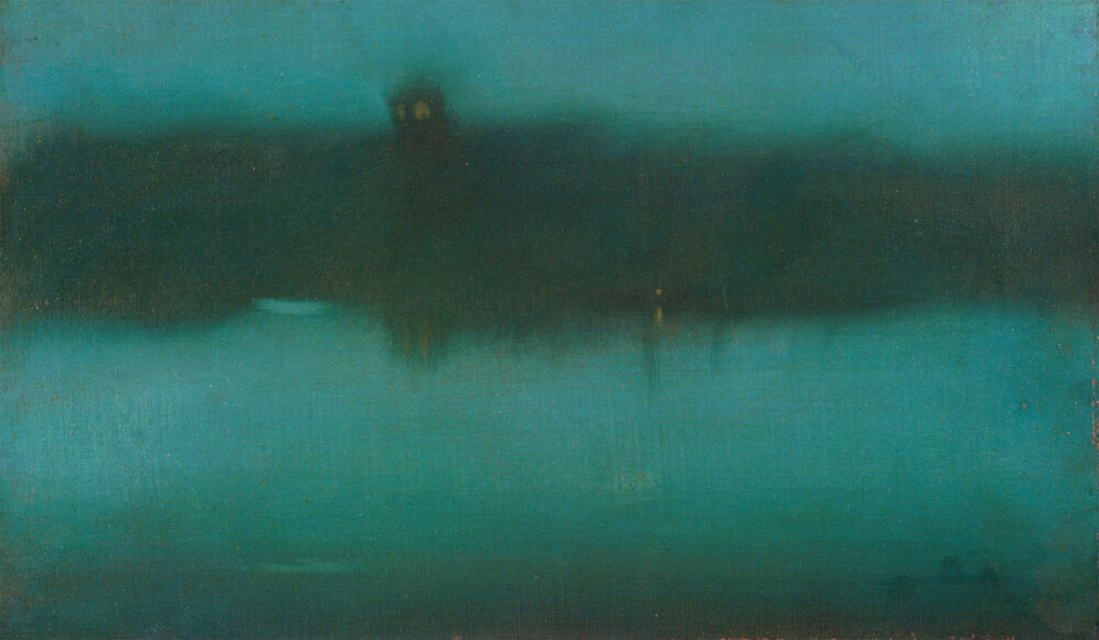 Nocturne Silver and Grey (1873) - James McNeill Whistler Tablo