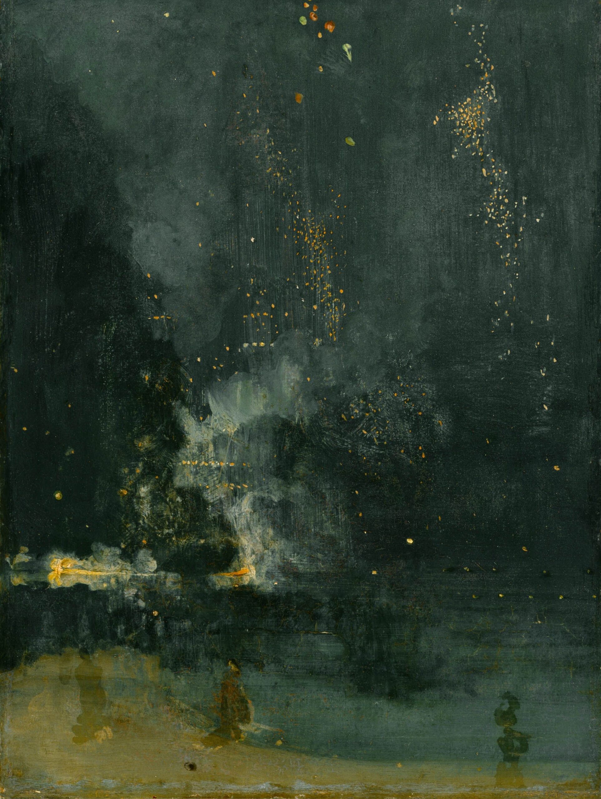 Nocturne in Black and Gold – the Falling Rocket (1875) - James McNeill Whistler Tablo