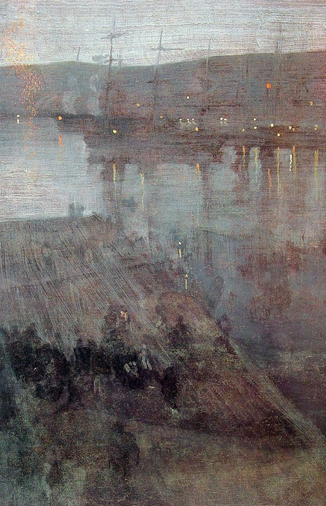 Nocturne in Blue and Gold – Valparaiso Bay (1866) - James McNeill Whistler Tablo