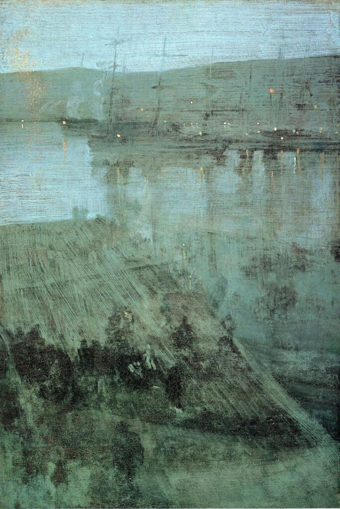 Nocturne in Blue and Gold Valparaiso Bay (1866) - James McNeill Whistler Tablo