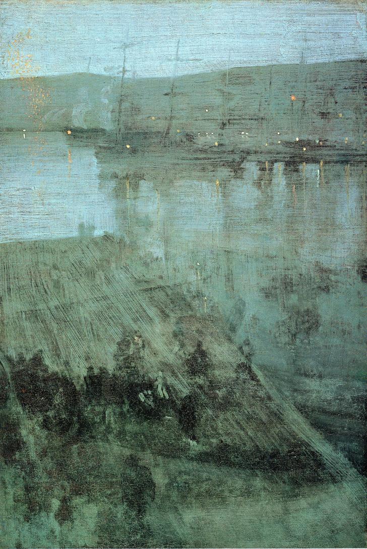Nocturne in Blue and Gold Valparaiso Bay (1866) - James McNeill Whistler Tablo