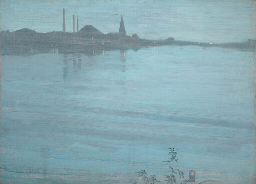 Nocturne in Blue and Silver (1871) - James McNeill Whistler Tablo