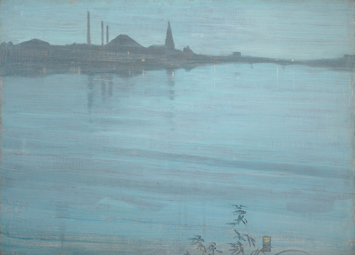 Nocturne in Blue and Silver (1871) - James McNeill Whistler Tablo