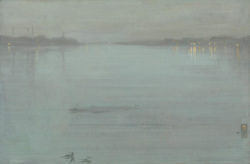 Nocturne in Blue and Silver Cremorne Lights (1872) - James McNeill Whistler Tablo