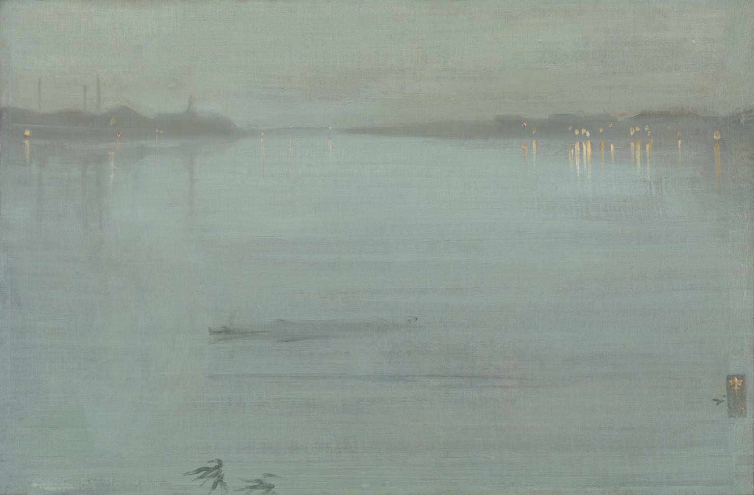 Nocturne in Blue and Silver Cremorne Lights (1872) - James McNeill Whistler Tablo