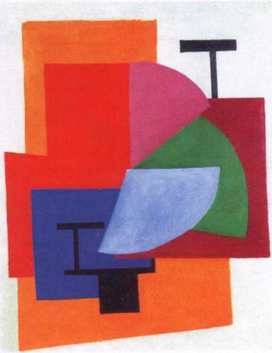 Non objective Composition - Olga Rozanova Tablo