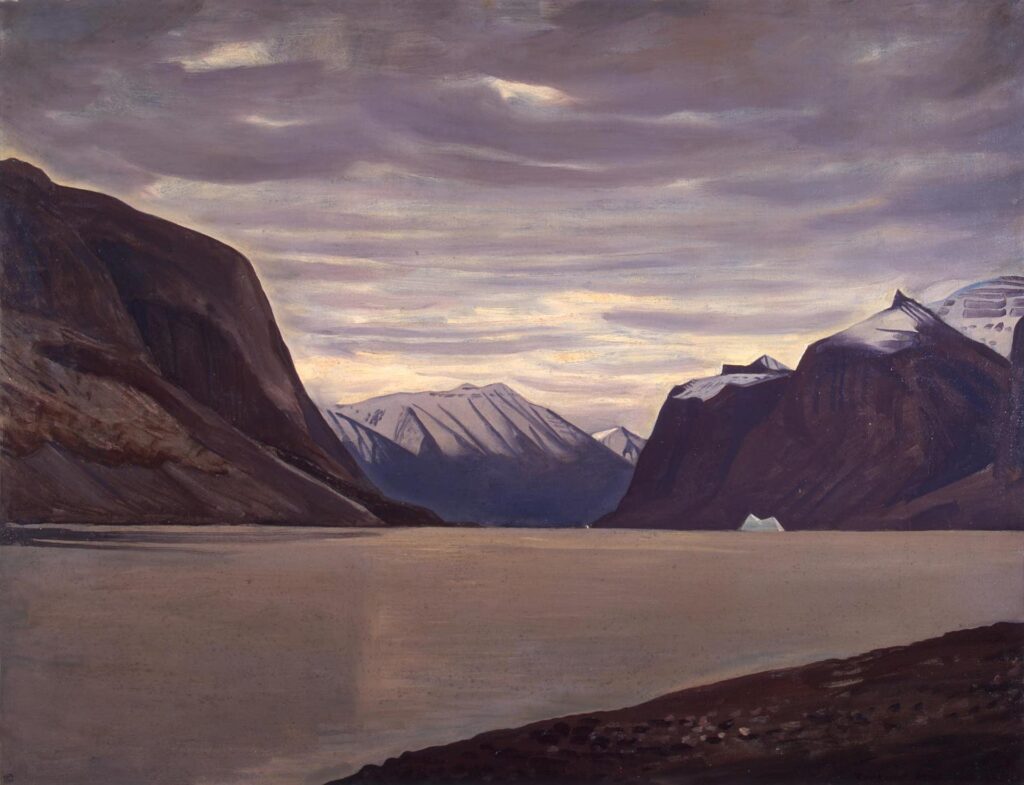 North Greenland Fiord, Gray Day (1933) - Rockwell Kent Tablo
