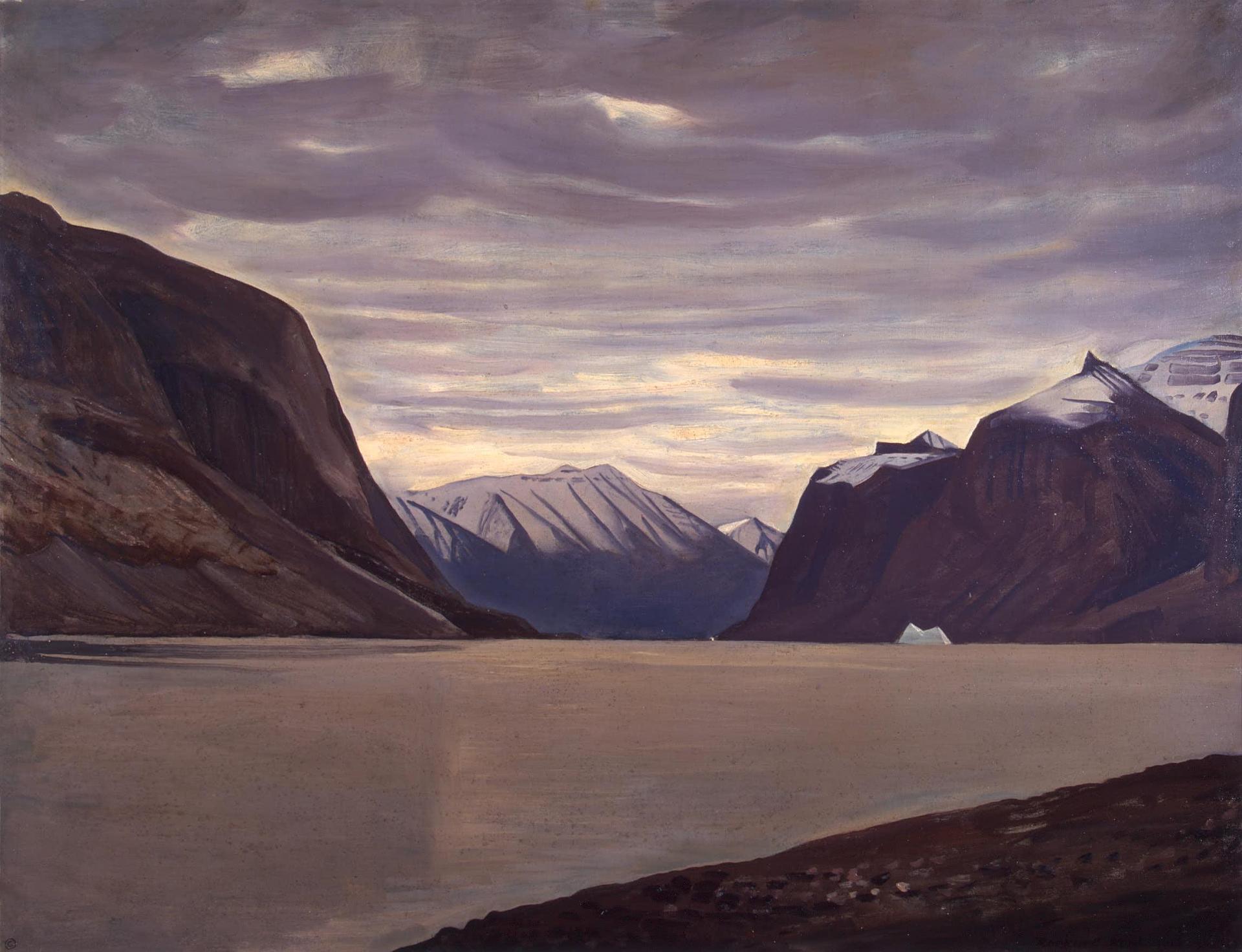 North Greenland Fiord, Gray Day (1933) - Rockwell Kent Tablo