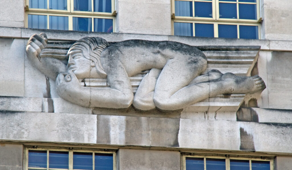 North Wind, st James's Park, London. (1929) - Eric Gill Tablo
