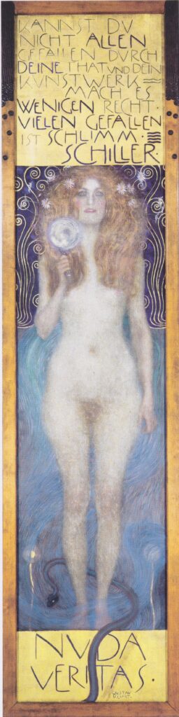 Nuda Veritas (1899) - Gustav Klimt Tablo